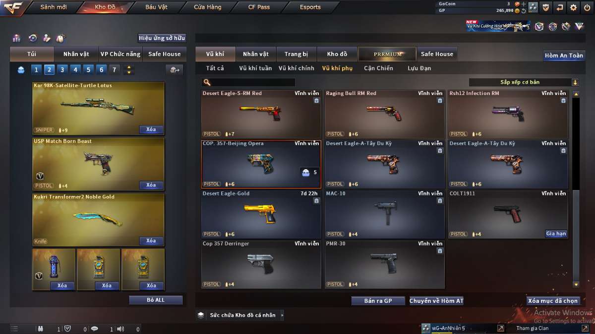 shop acc cf uy tin gia re